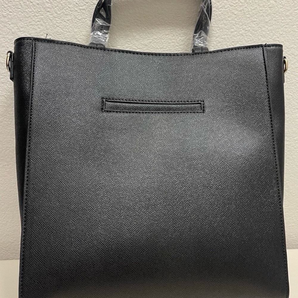 London Fog Black Studded Tote - Picture 3 of 5